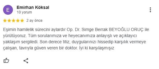 Emirhan Köksal yorum ekran görüntüsü