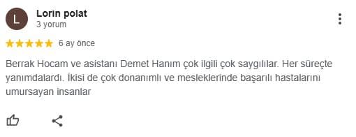 Lorin Polat yorum ekran görüntüsü